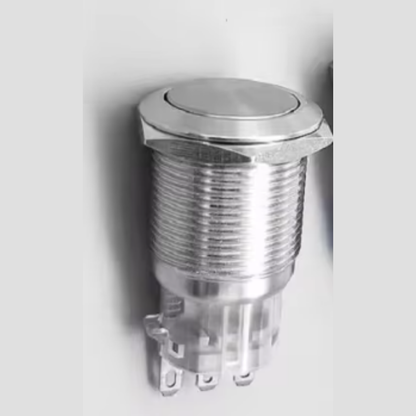 19mm Stainless Steel Flat Head 10A Self Locking Push Button Switch 1NO 1NC MURE SW70