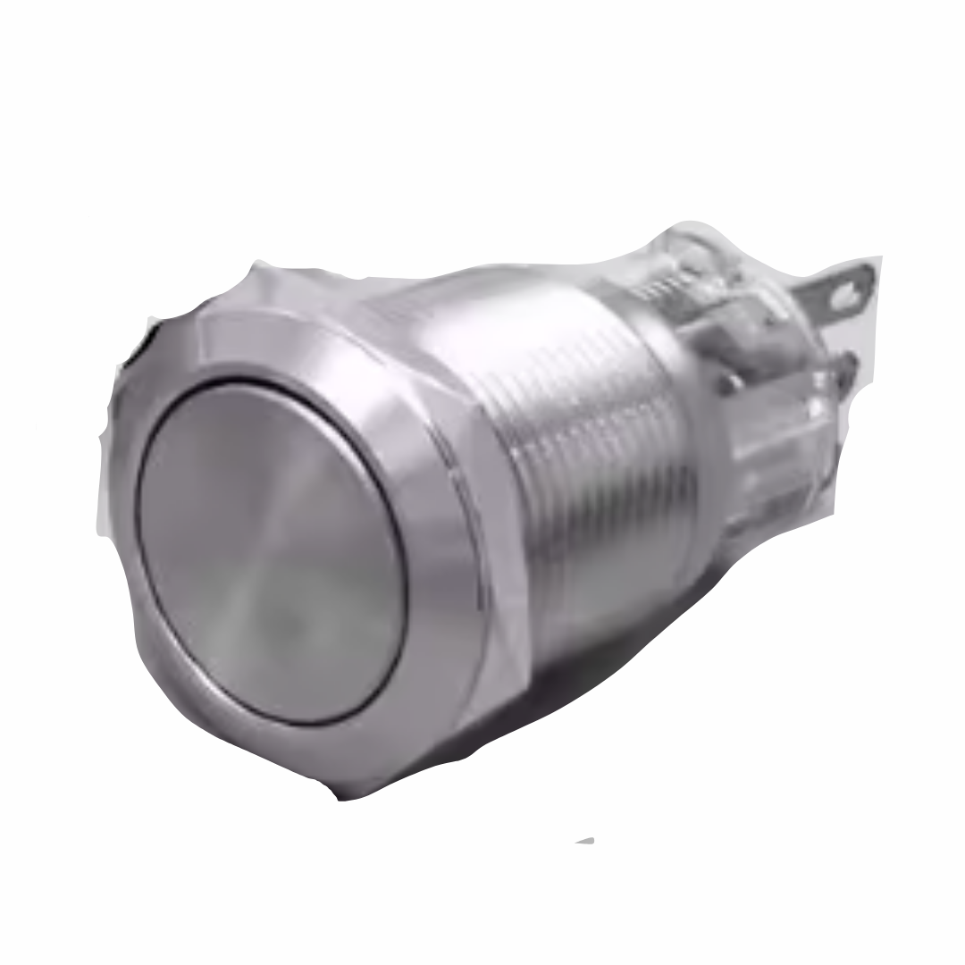 19mm Stainless Steel Flat Head 10A Self Locking Push Button Switch 1NO 1NC MURE SW70