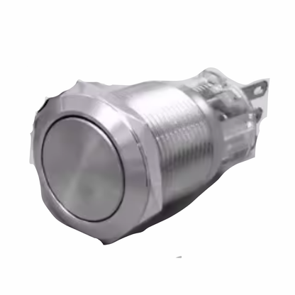 19mm Stainless Steel Flat Head 10A Self Locking Push Button Switch 1NO 1NC MURE SW70
