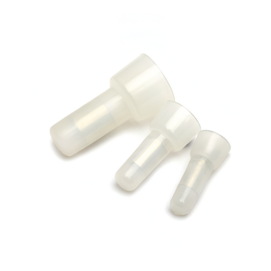 100x 5.50mm² Closed End Connectors, Clear Nylon, Copper/Tin, RoHS Compliant, CTIE T3IES5.5