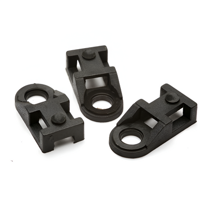 100x Cable Tie Eyelets Black Nylon (19.5x9.5mm), Screw Mount, Nylon 6.6, RoHS Compliant CTIE CSM1BL