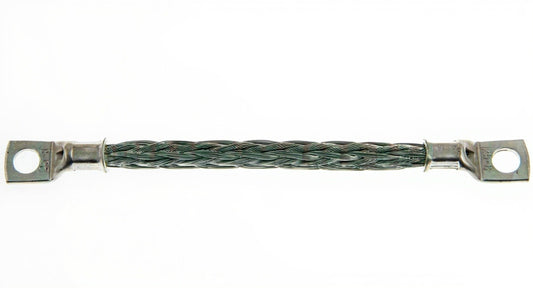 Braided Battery Lead 6" 130 Amp 8Mm Eye Terminals Earth Cable Wood Auto Bet1000 - Mid-Ulster Rotating Electrics Ltd