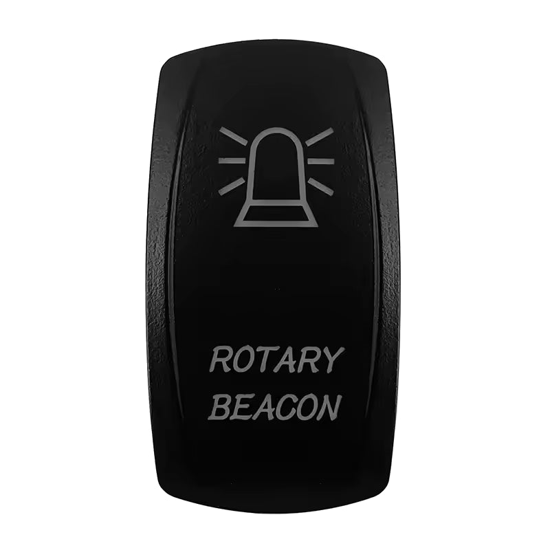 12V 24V Splashproof Rocker Switch (On-Off) Beacon Symbol Green LED 5 Pin Carling Style MURE SW96