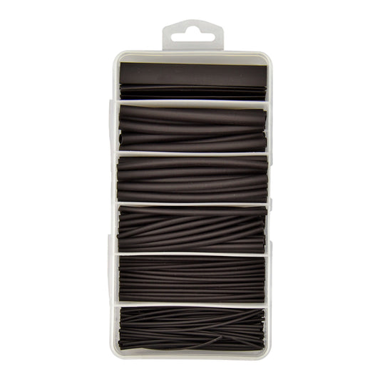 Heatshrink Assortment Kit, 2:1 Ratio. Black, Assorted Sizes 170 Piece CHSK1