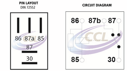 24V 15A / 30A Changeover 5 Pin Micro Relay With Resistor Protection RLY1314 CurrentCare 13-014