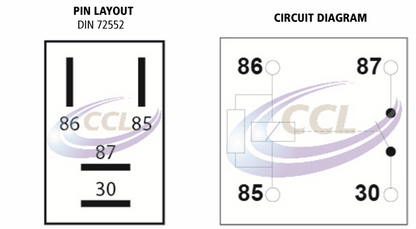 24V 20A Normally Open 4 Pin Micro Relay With Resistor Protection RLY1306 CurrentCare 13-006