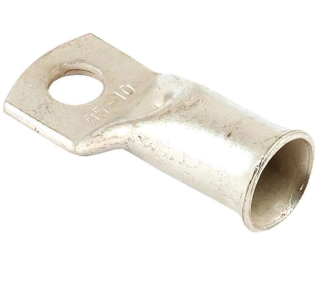 2X 95Mm X M10 Copper Tube Crimp Terminal Battery Cable Eye Wood Auto Ctt9510 - Mid-Ulster Rotating Electrics Ltd