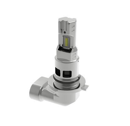 Car headlight bulb type 9005 on a white background