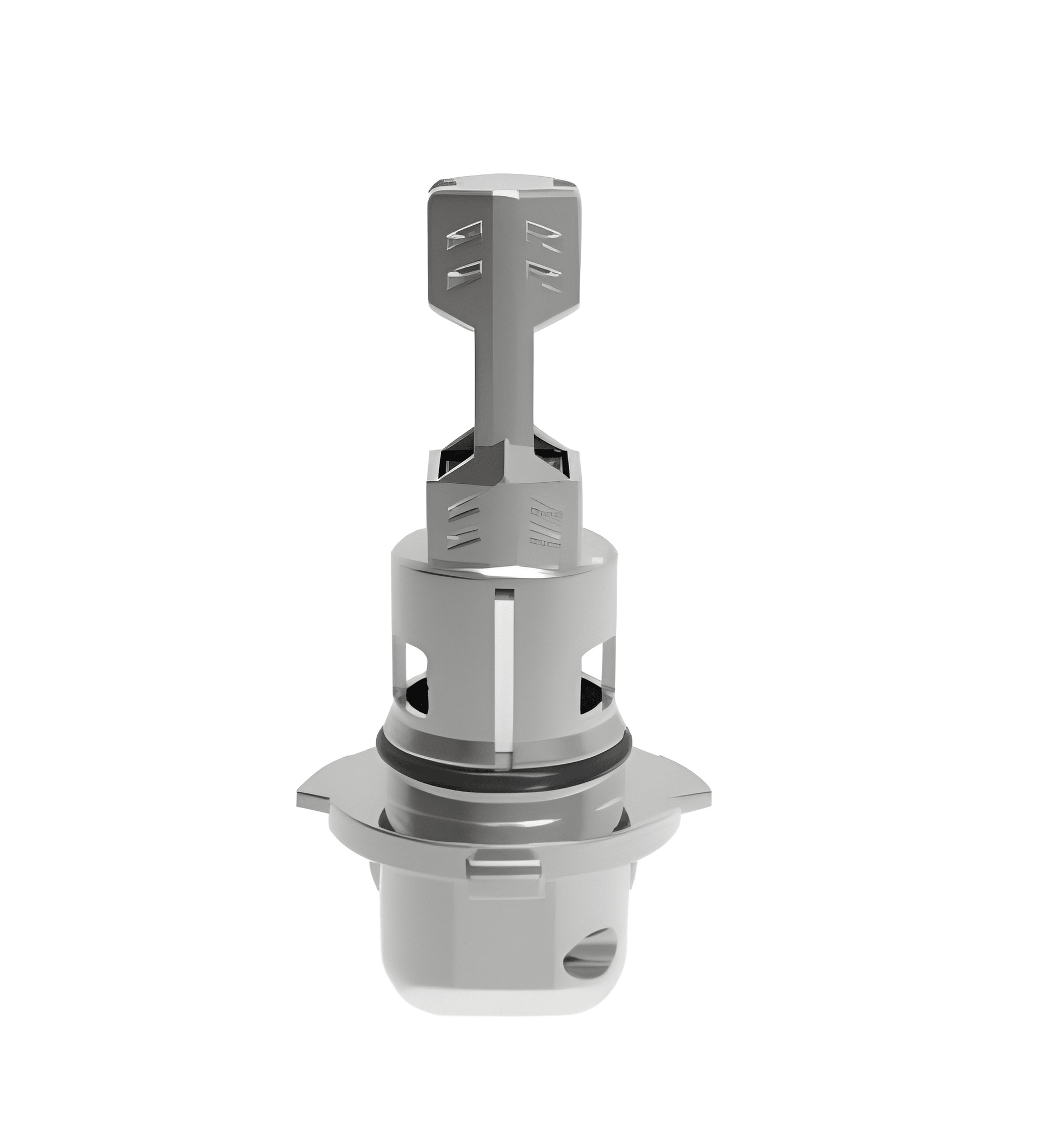 Car headlight bulb type 9005 on a white background