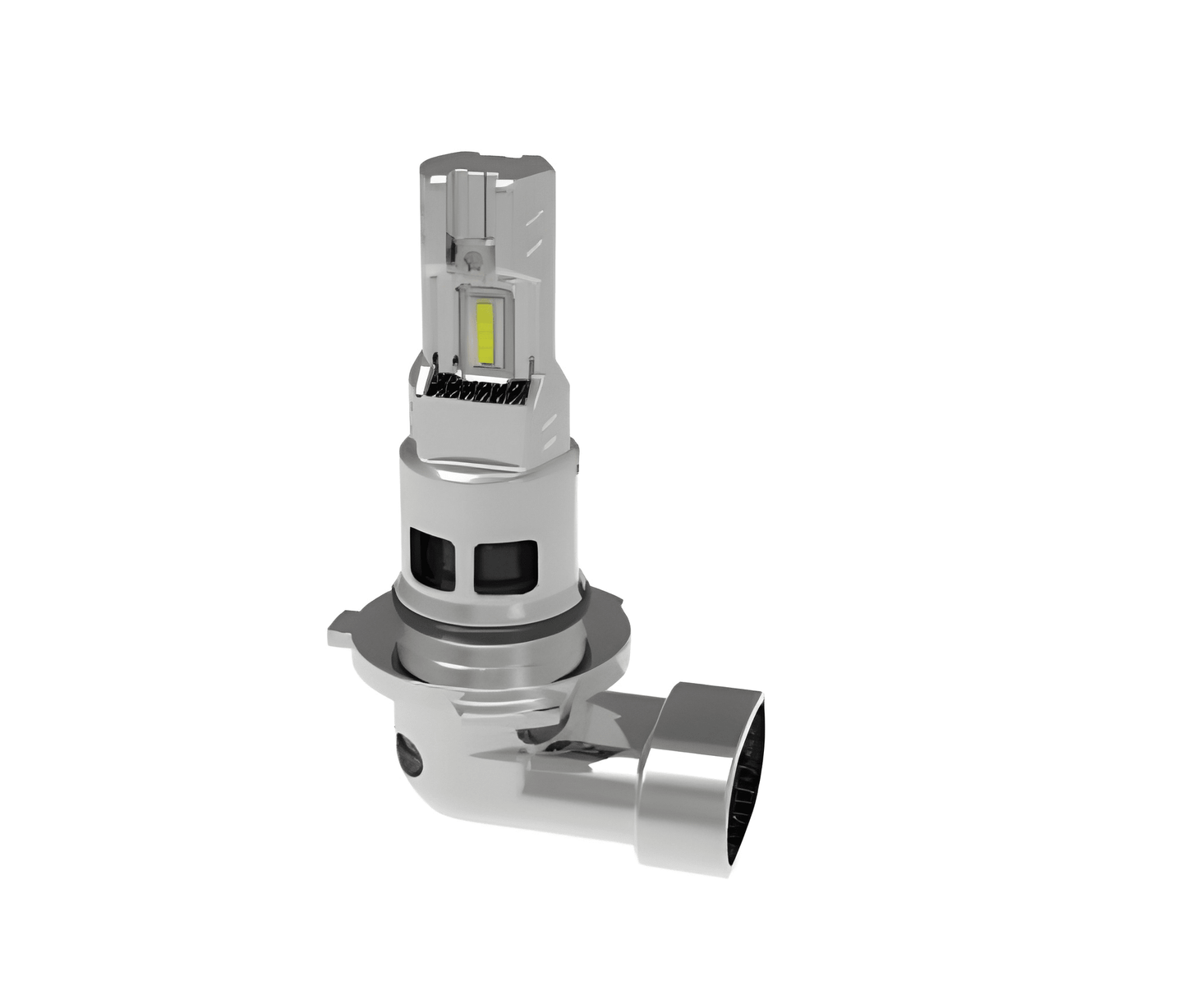 Car headlight bulb type9005 on a white background
