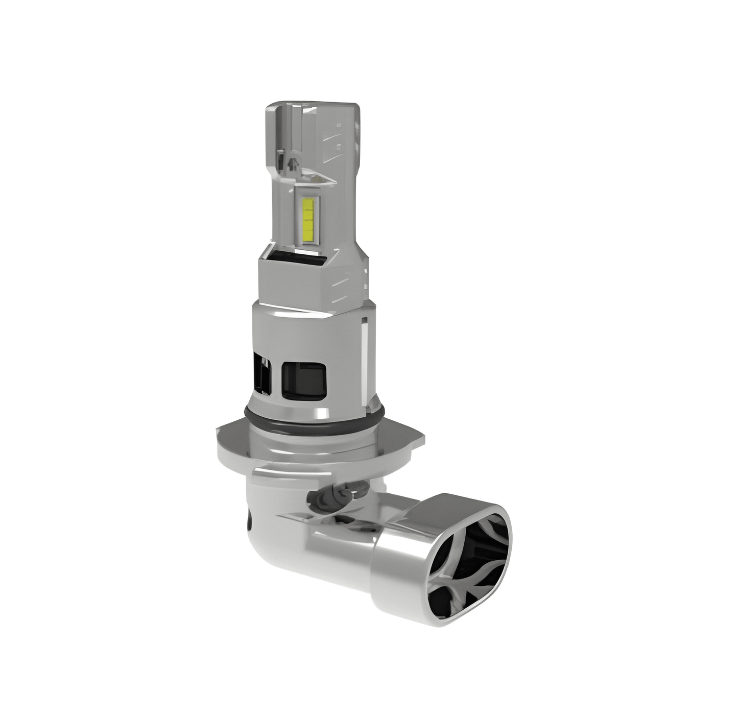 Car headlight bulb type9005 on a white background