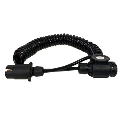 side view of 3M 7 to 8 Pin Curly Conversion Lead 13 Pin Type Plug Maypole MP5889
