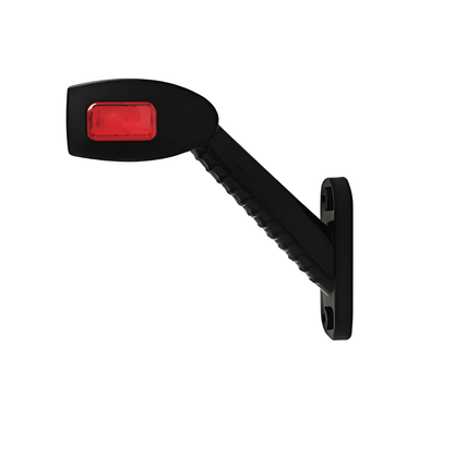 red side of a stalk marker light by led global on a white background