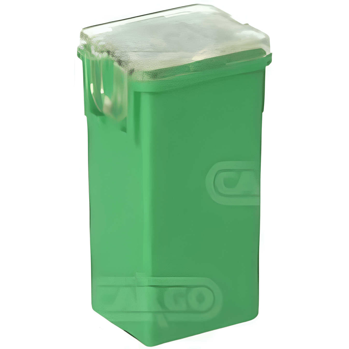 Green 40 amp japanese fuse with a clear lid on a white background