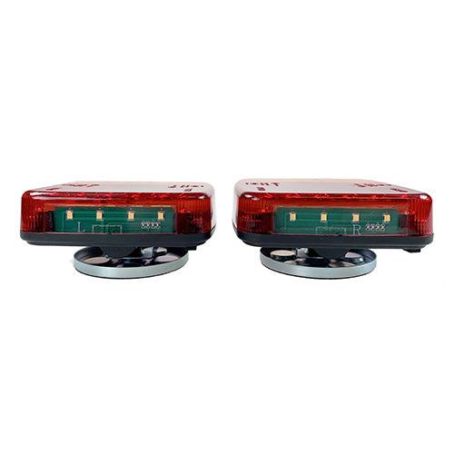 Magnetic Wireless Rechargeable Led Pod Lamps Set 12v Stop Tail Indicator Number Plate Maypole MP44974