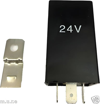 black plastic 4 pin flasher relay unit