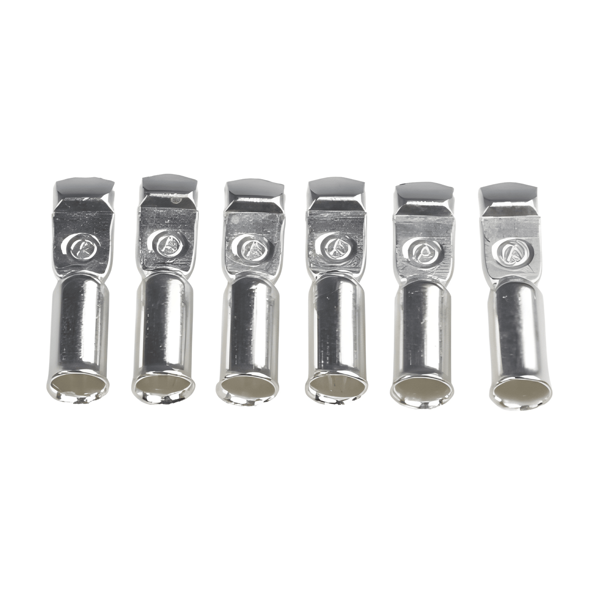 Six silver heavy-duty quick connect terminals for 50A DC power MURE GAC50 3 Anderson type plugs