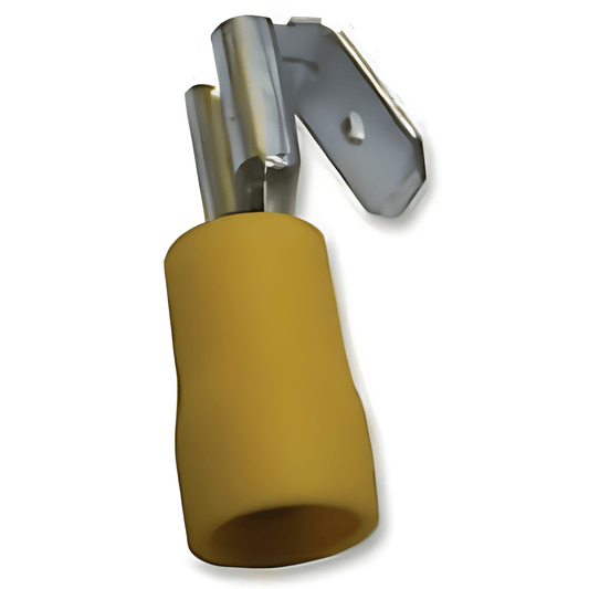 50X 6.3Mm Yellow Piggy Back Spade Terminals Connectors Crimp Ctie Uk T3Pb63508
