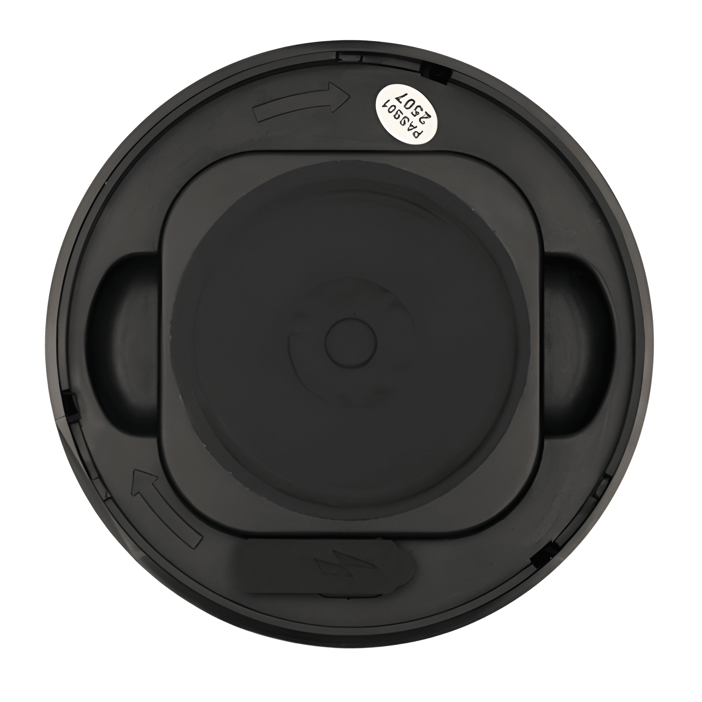 Underneath view of the AMB98A beacon highlighting the heavy-duty magnetic fixing and protected USB-C charging port.