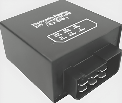 6 Pin Flasher Unit Relay 140W Commercial Lorry 24V Indicator Hazard Towing Current Care 01-034 on a white background

