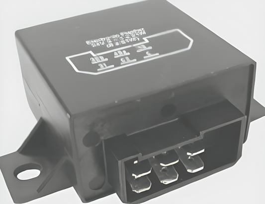 6 pin flasher relay unit 24v on a white background