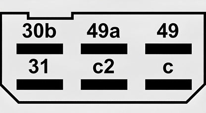 pin connector diagram for 6 Pin Flasher Unit Relay 140W Commercial Lorry 24V Indicator Hazard Towing Current Care 01-034