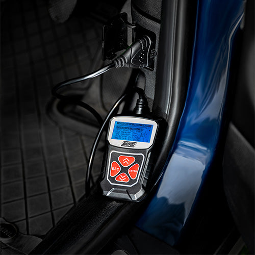 Maypole MP7439 OBD2 Scanner for Car Diagnostics Being Used