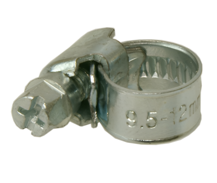 1x 9.5-12mm Hose Clip - Worm Drive, Zinc Plated CurrentCare 000-MSE