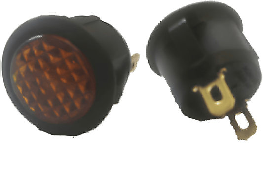 Amber Warning Indicator Light Orange Yellow Led Round Car Dash 12V Robinson K791 - Mid-Ulster Rotating Electrics Ltd