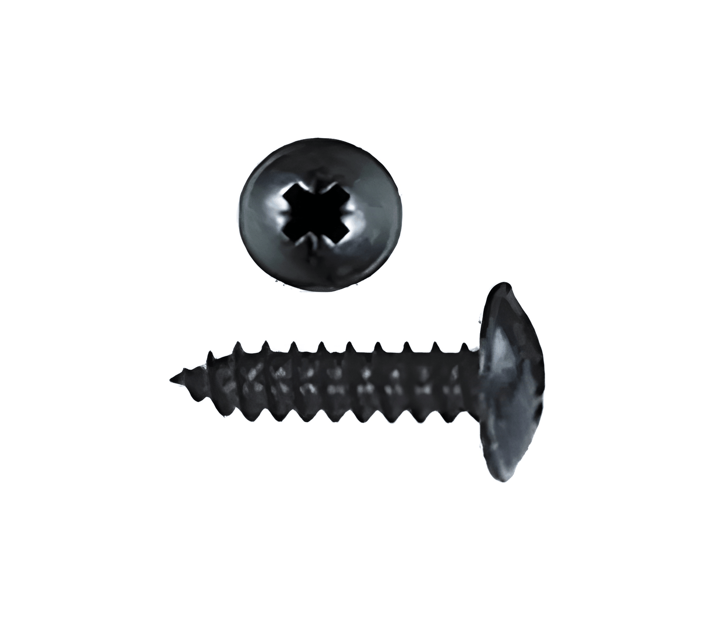 Bag of 100 Black Self Tapper Screws 8mm 1/2" Daltec BST-4