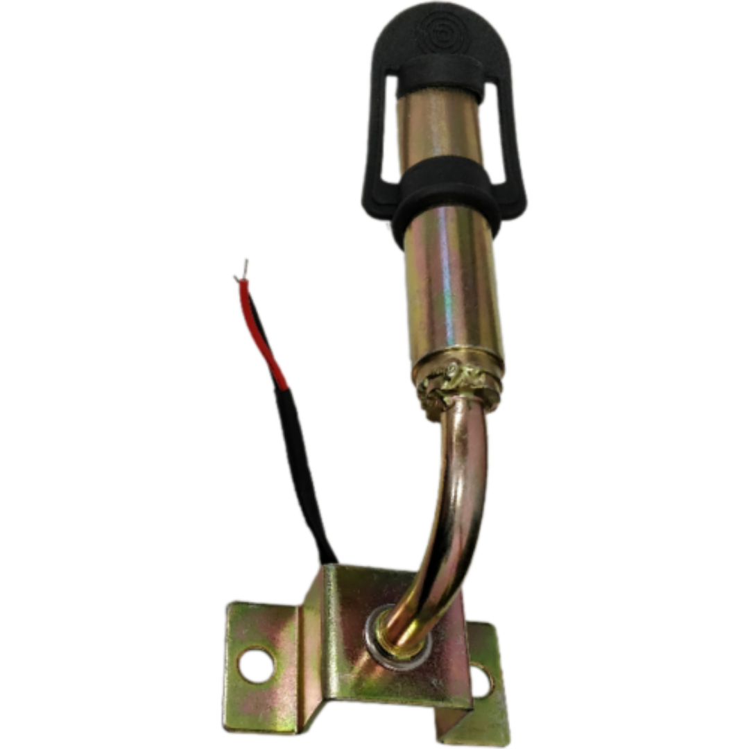 front view of a beacon pole mount din type on a white background