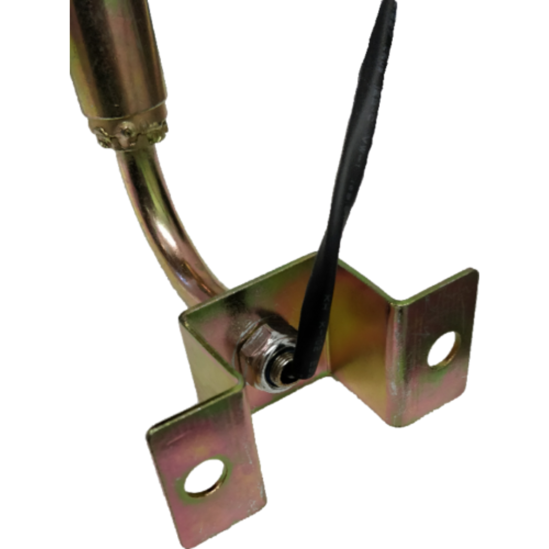 back view of a beacon pole mount din type on a white background