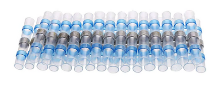 100X Blue Heat Shrink Straight Solder Crimp Connectors Waterproof Butt Terminals 16-14 AWG MURE SCCBx100