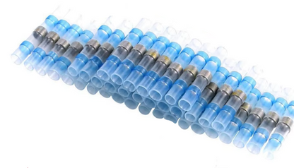 100X Blue Heat Shrink Straight Solder Crimp Connectors Waterproof Butt Terminals 16-14 AWG MURE SCCBx100