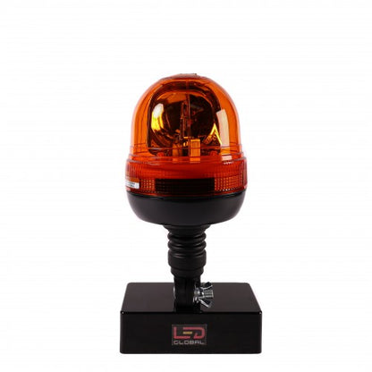 Bulb Type Pole Din Mount Amber Rotating Beacon 12v-24v E mark R65 CE Aproved LED Global LG706