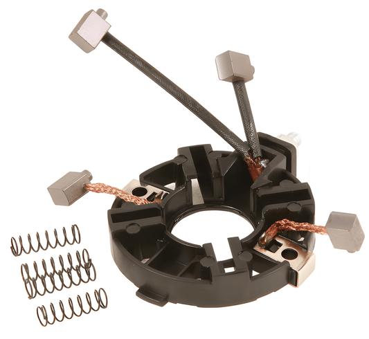 Mechanical component with springs on a white background