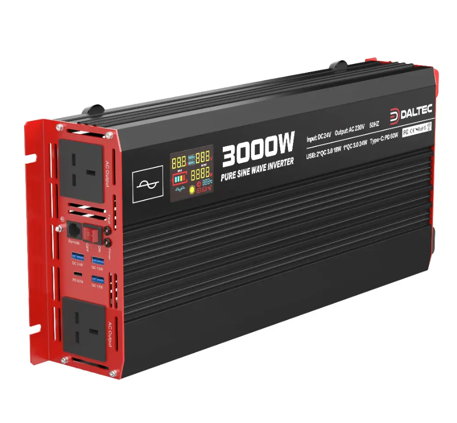 Daltec 3000W Power Inverter DC 12V to 230V AC Converter with AC Outlet and 5V 2.1A USB Car Charger - Mid-Ulster Rotating Electrics Ltd