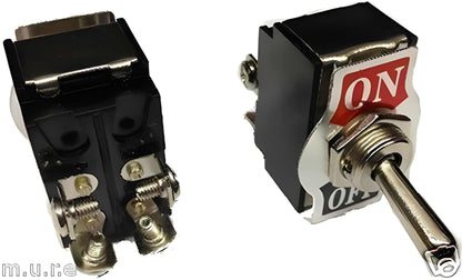 Robinson K854 12V 20A car dash toggle switch with ON OFF plate and screw terminals by MURE