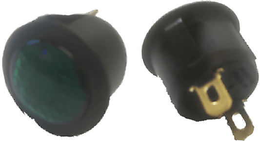 green Warning Indicator Light Orange Yellow Led Round Car Dash on a white background