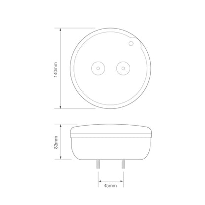 12V to 24V LED AUTOLAMPS REAR COMBINATION LIGHT Hamburger Style STOP TAIL INDICATOR TRAILER LED AUTOLAMPS Deep Base HBL140STIM