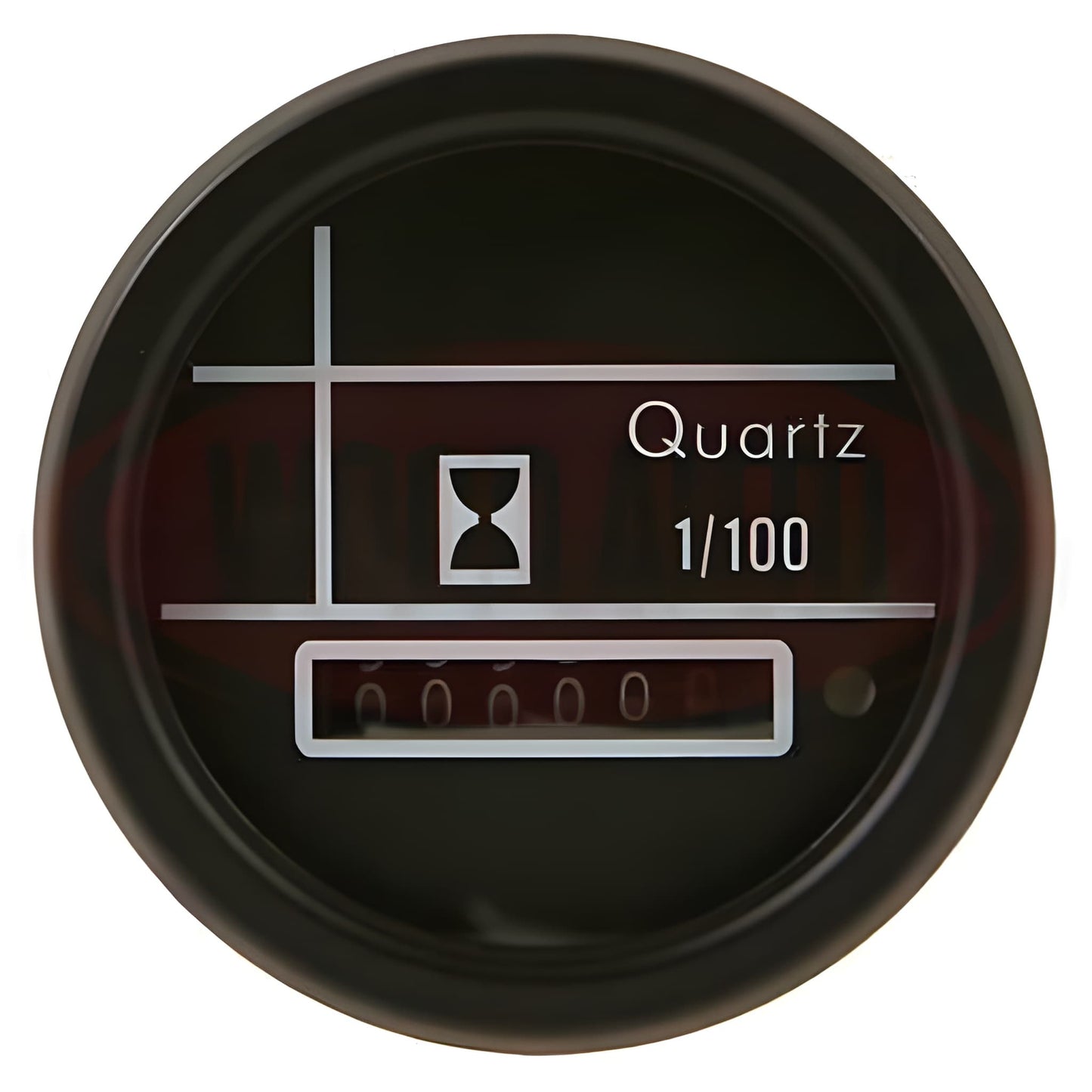 Circular gauge with 'Quartz' and '1/100' text on a white background