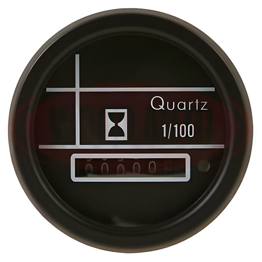 Circular gauge with 'Quartz' and '1/100' text on a white background