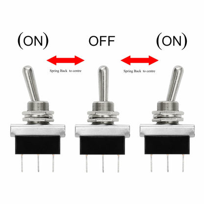 (on) off (on) Flash Off Flash MomentaryToggle Switch Flip Flick Dash Hd 12V 25A Mure K852