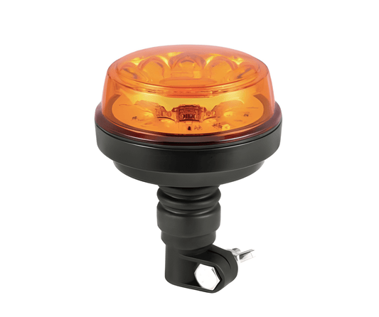 front view of LED Flexi Din Mounted IP67 Amber Flash Beacon Light 12V and 24V LG667 LED Global 
