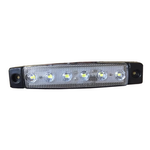 Slimline Front 6 LED Marker Light 12v-24v IP67 CE LED GLOBAL LG116 White