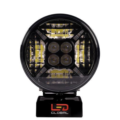 1 x60 Watt 7 LED Driving Light with Dual Colour Position Light 12v 24v LED GLOBAL LG876
