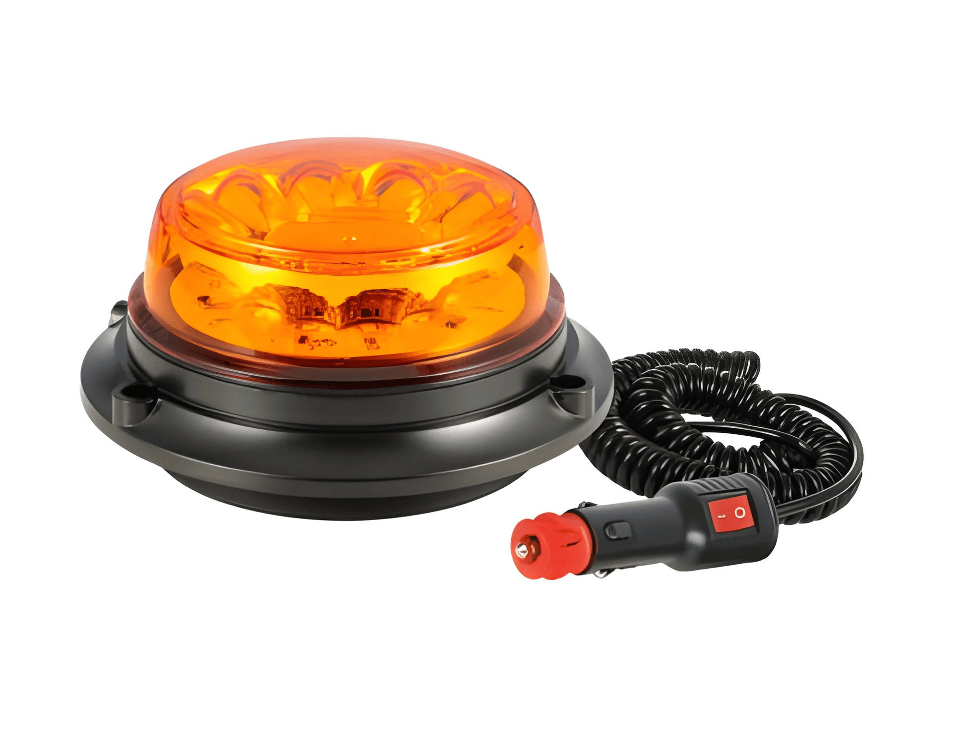 Low Profile LED Magnet Beacon 12v 24v 4 Flash Patterns (Amber)