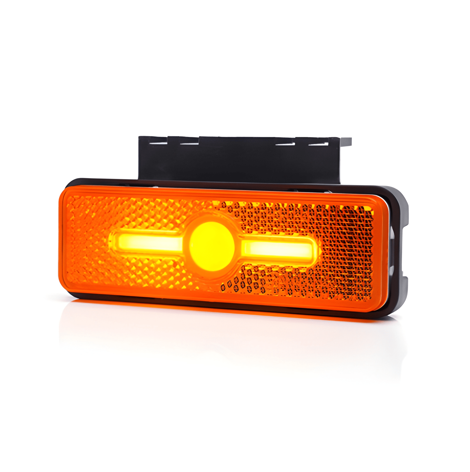 amber reflective marker LED light on a white background with direction indicator MP1635B - Maypole sold by mid ulster rotating electrics