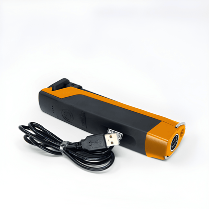 Maypole MP4057 LED Slimline Foldable Inspection Hand Lamp Wand black and orange with a USB cable