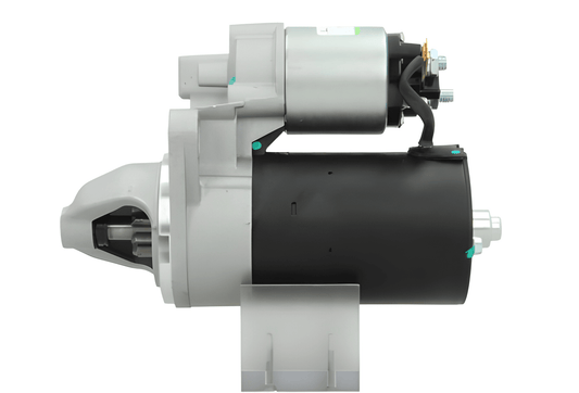 side view of a New 12V 1.1KW Starter Motor 9 Teeth Fits Perkins, JCB, Ford, Volvo 110552  STR23007